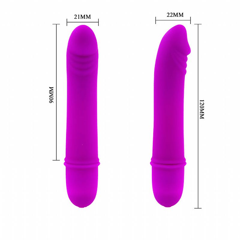 VIBRADOR EM FORMATO DE PÊNIS EM SILICONE COM 10 MODOS DE VIBRAÇÃO - PRETTY LOVE 5413