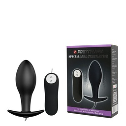 [0000946] PLUG ANAL VIBRATÓRIO COM 12 MODOS DE VIBRAÇÃO - PRETTY LOVE 040038/6506
