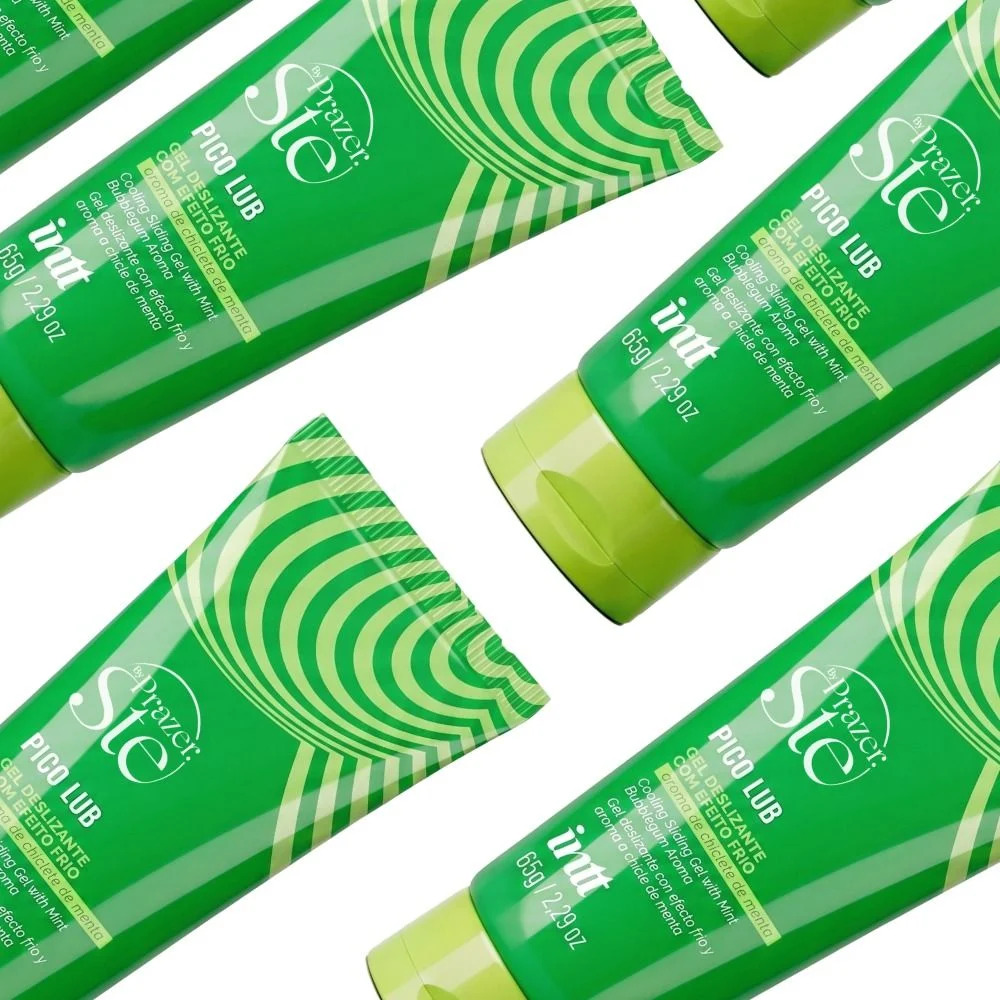 GEL DESLIZANTE PICO PULSE BYE PRAZER STE COM AROMA DE CHICLETE DE MENTA 65G - INTT