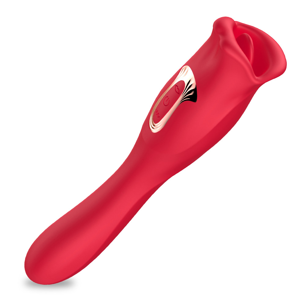 VIBRADOR 2 EM 1 COM FORMATO DE BOCA COM 10 MODOS DE ESTIMULAÇÃO E SUCÇÃO - IMPORTAÇÃO VB154 LR219