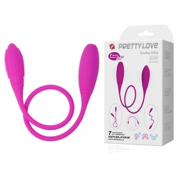 [000322] VIBRADOR DUPLO FLEXÍVEL COM 7 MODOS DE VIBRAÇÃO - ES001